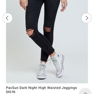 Pacsun Skinny ripped black Jeans